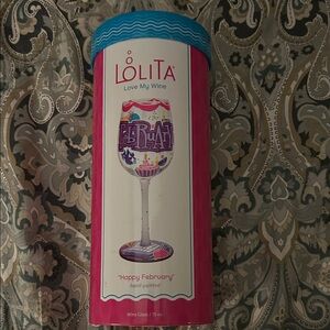 Lolita Festive February Wine Glass